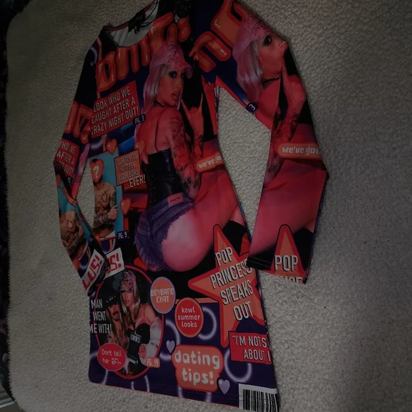 NWT Dolls Kill Limited Edition , Tabloids, Sexy, Mini Dress - Picture 8 of 11